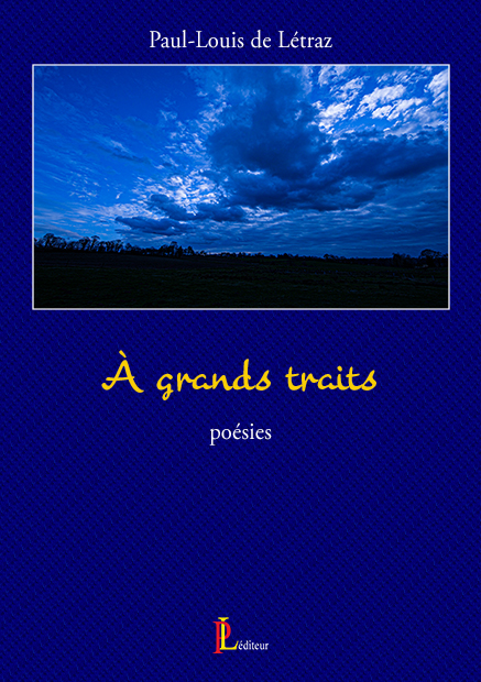 4ème de couverture pour la publication du recueil de poésies : à grands traits; version epub et version imprimée à paraître en septembre  2025